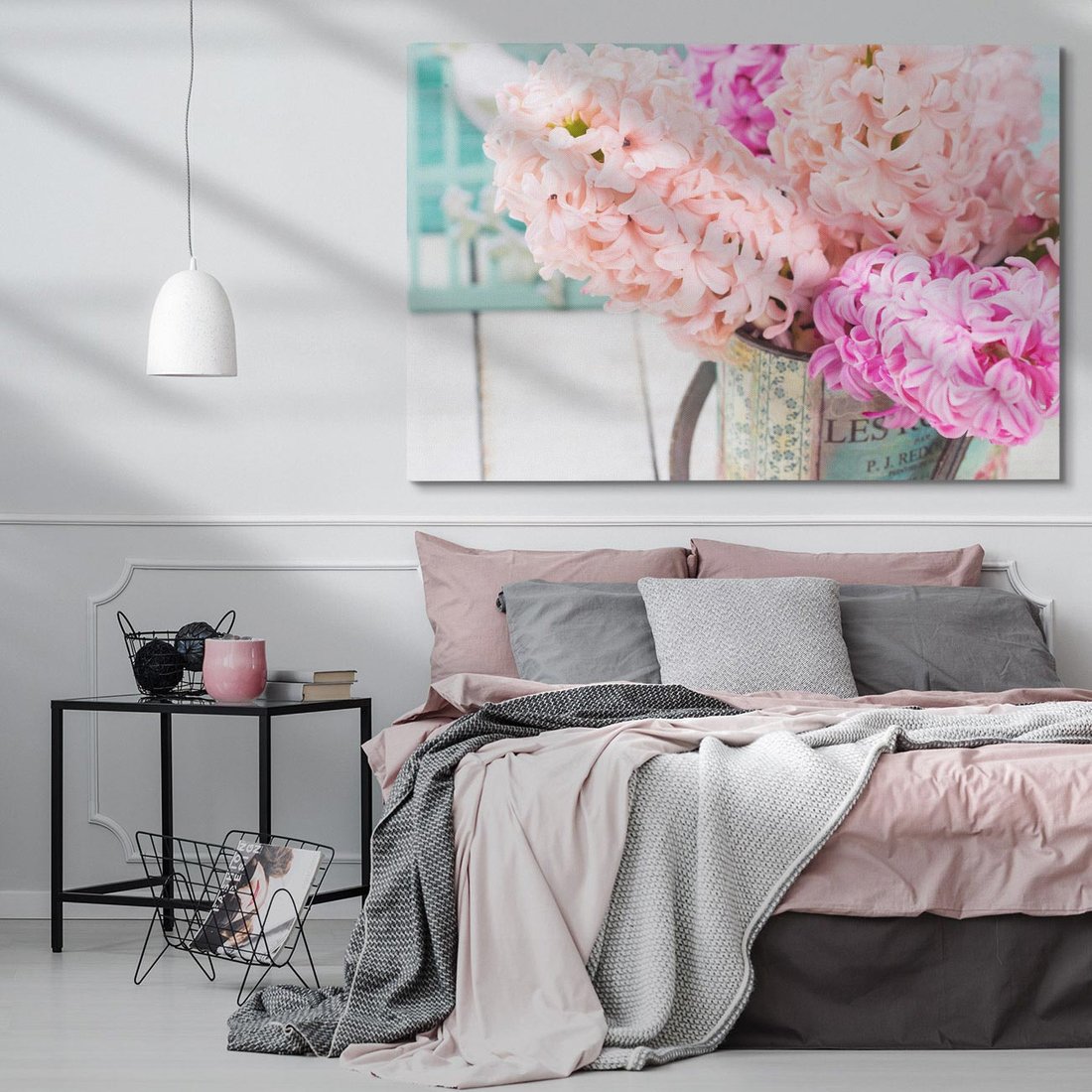 Obraz na płótnie 100x70 - Kwiatowa harmonia hiacyntów - kwiaty, hiacynty