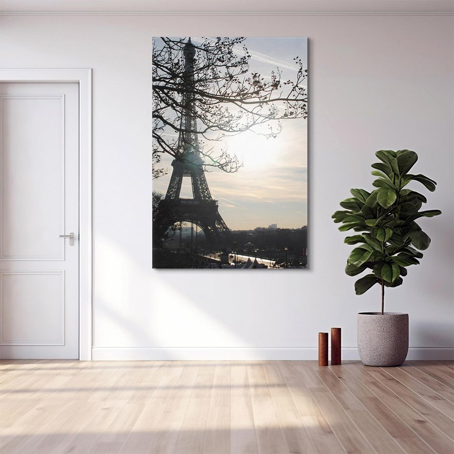 Obraz na płótnie 80x120 - Wieczorny spacer przy Wieży Eiffla - Paryż, Wieża