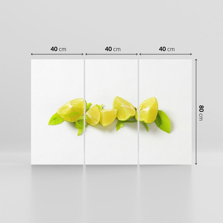 Obraz na płótnie 120x80 - owocowa eksplozja - limonki, owoce