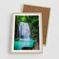 Plakat w ramie 50x70 - : Moc Natury - wodospad, rzeka - rama drewno