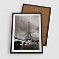 Plakat w ramie 50x70 - Mgiełka Eiffla - Paryż, Eiffla - rama czarna