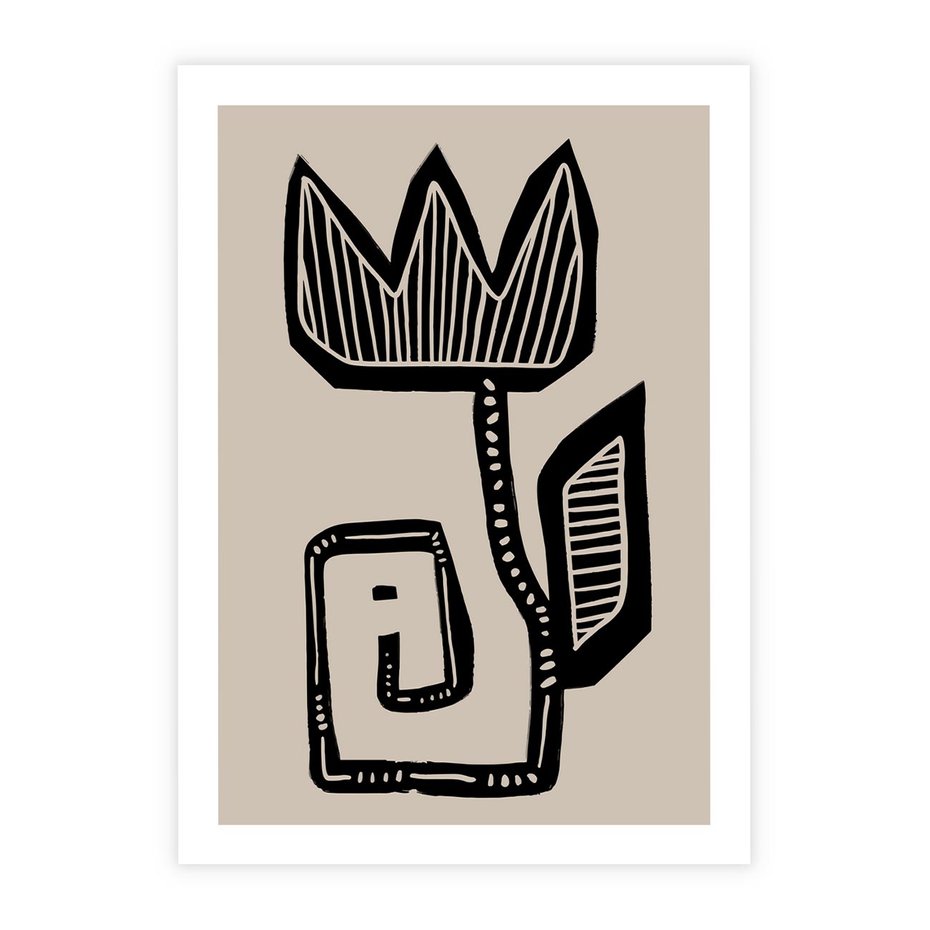 Plakat bez ramy 21x30 - Migotliwa Symfonia Kwiatu - kwiat, nowoczesna grafika