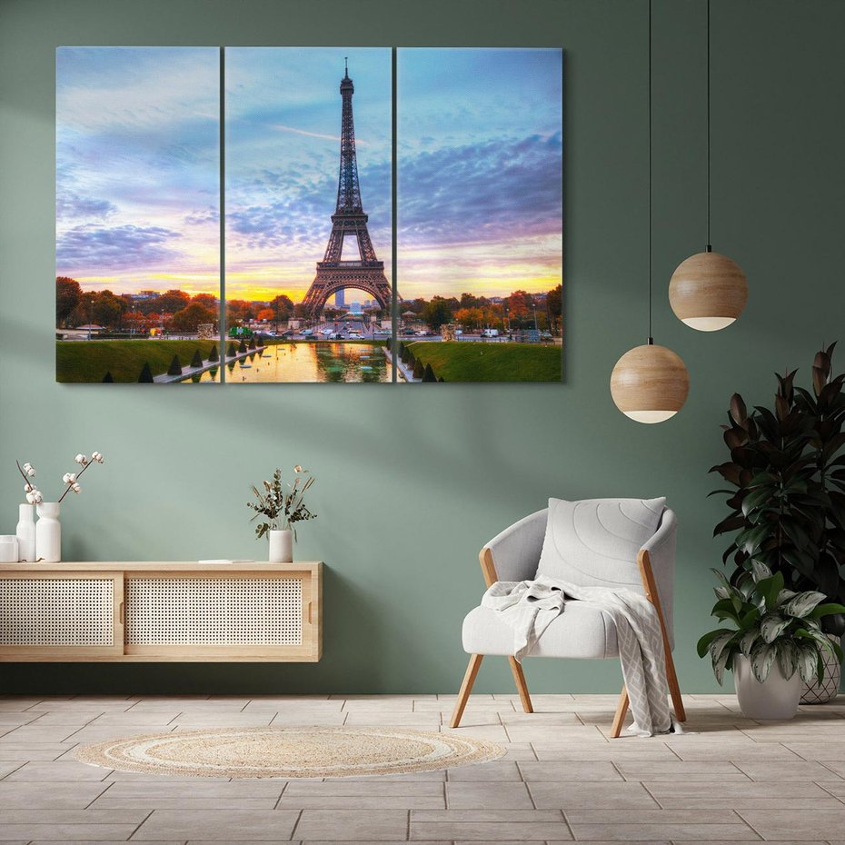 Obraz na płótnie 120x80 - Francja: romantyczny Paryż - Francja, Paryż