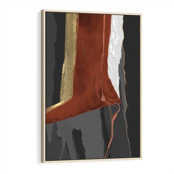 Obraz w ramie 80x120 - Abstrakcyjna impresja - abstrakcja, nowoczesny - rama drewno
