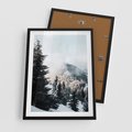 Plakat w ramie 50x70 - Góry, Las i Śnieg na Obrazie - góry, las - rama czarna