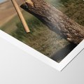 Plakat bez ramy 30x40 - Lasowa siła w drewnie - las, siekiera