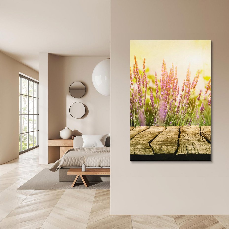 Obraz na płótnie 80x120 - Delikatność i Urok - lawenda, kwiat