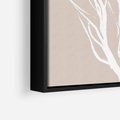 Obraz w ramie 50x50 - Impresje Pastelowych Nastrojów - minimalistyczny delikatny obraz, beżowe odcienie - rama czarna