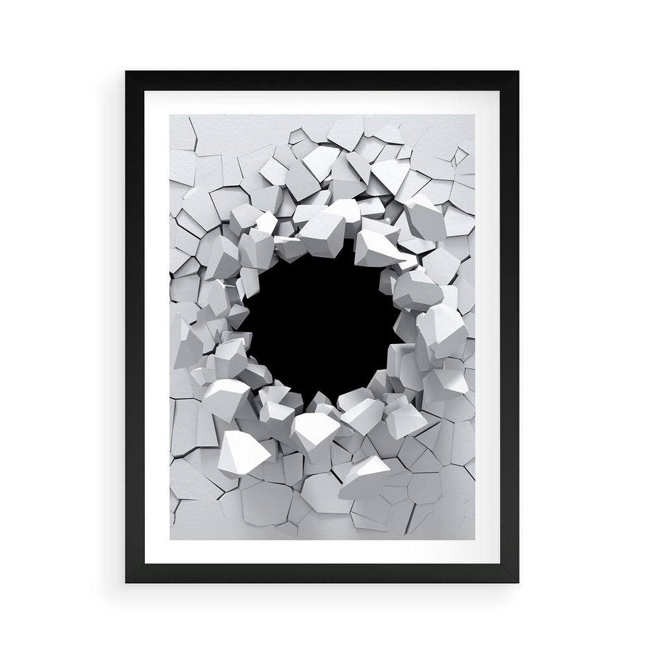 Plakat w ramie 50x70 - Nowoczesna Abstrakcja - grafika, nowoczesna - rama czarna