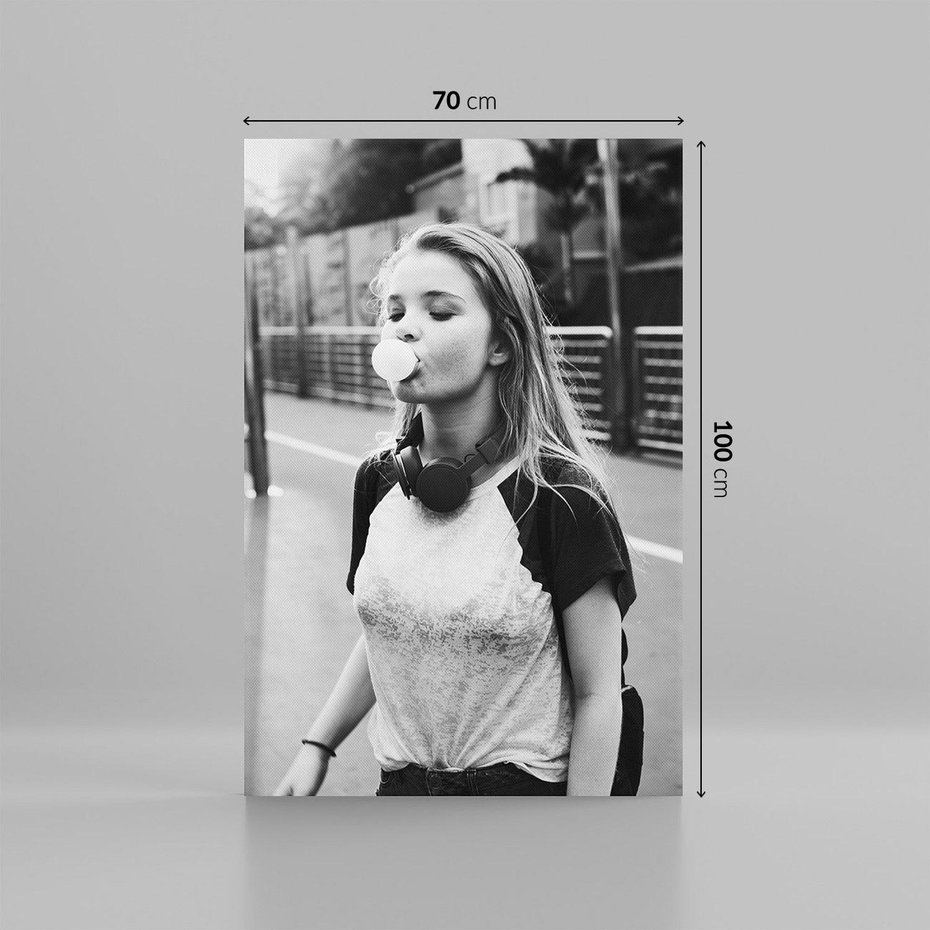 Obraz na płótnie 70x100 - Letnia Młodość - nowoczesna fotografia, czarno biała
