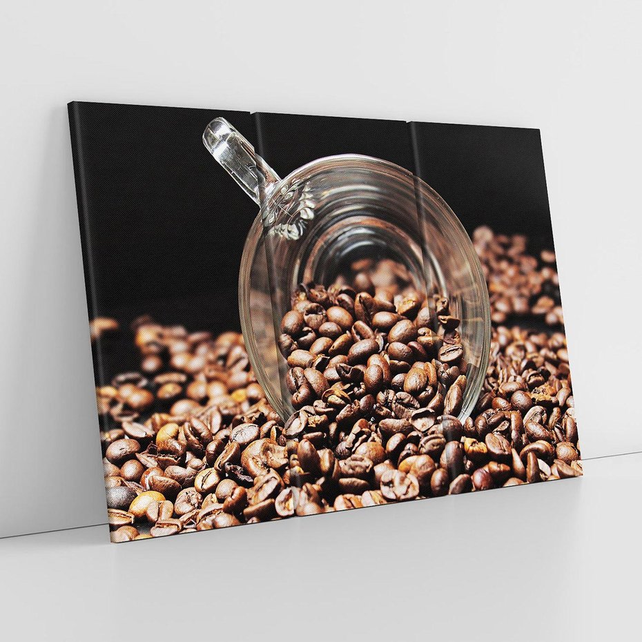 Obraz na płótnie 120x80 - Kawa - zmysłowy napój - kawa, ziarna