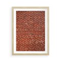 Plakat w ramie 50x70 - Mur z Cegieł - cegły, mur - rama drewno
