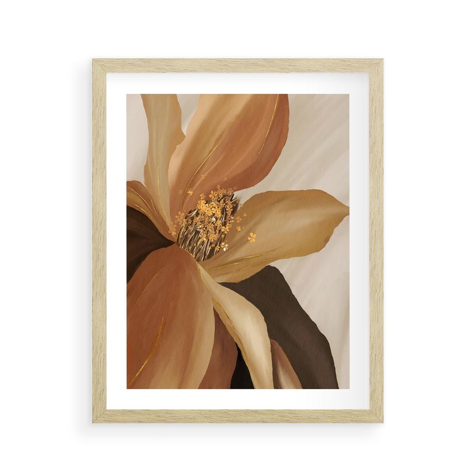 Plakat w ramie 40x50 - Wyraz Luksusu - sztuka, nowoczesna - rama drewno