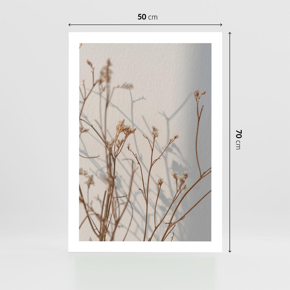 Plakat bez ramy 50x70 - Boho gałązki suche - gałązki, suche