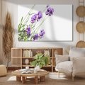 Obraz na płótnie 100x70 - Delikatny Urok - lawenda, kwiaty