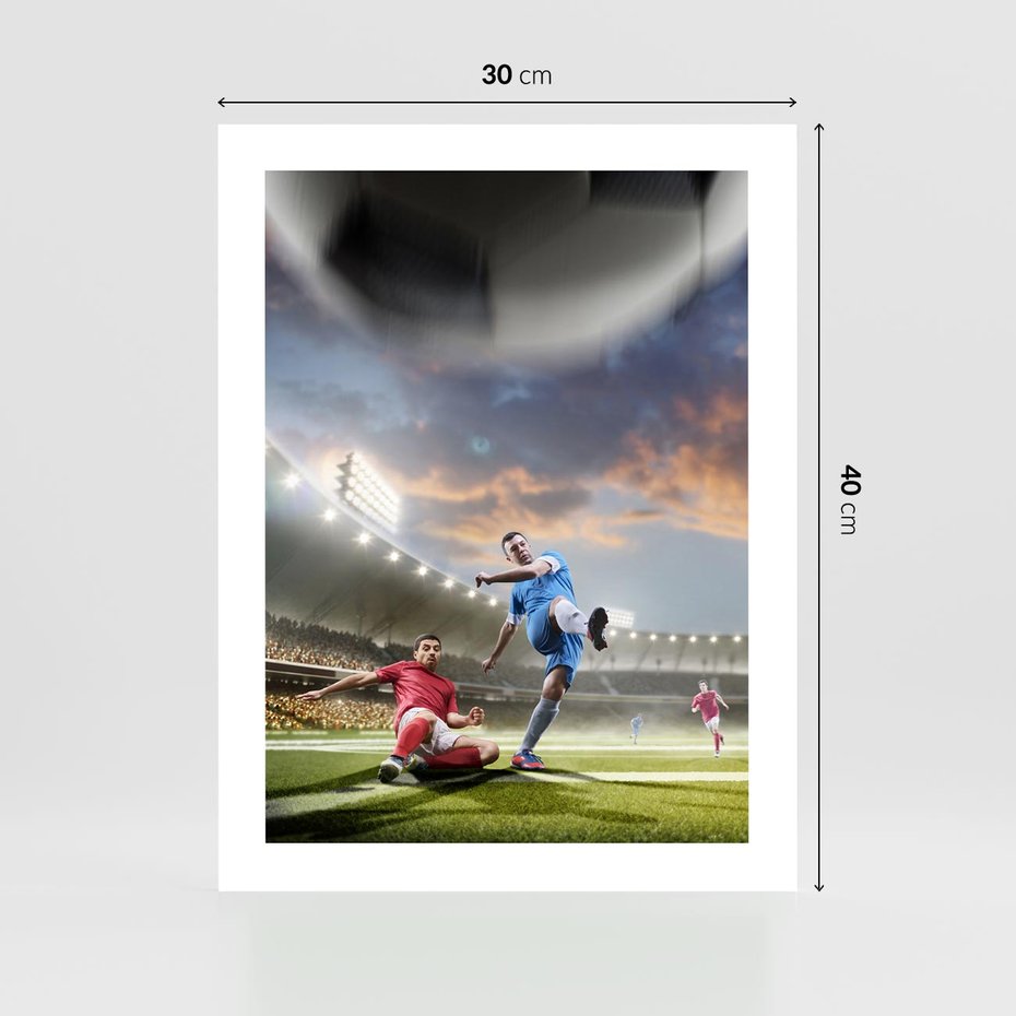 Plakat bez ramy 30x40 - Ekscytacja Sportowego Świata - gol, mecz