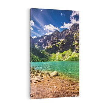 Obraz na płótnie 80x120 - Urok gór i jezior - góry, jezioro