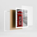 Plakat w ramie 40x50 - Budka w Londynie - Londyn, budka - rama biała
