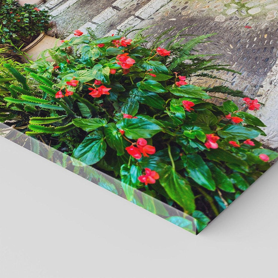 Obraz na płótnie 50x70 - Perspektywa uliczki malownicza - uliczka, perspektywa