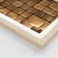 Plakat w ramie 30x40 - Błyszcząca Elegancja - złoto, 3d - rama drewno