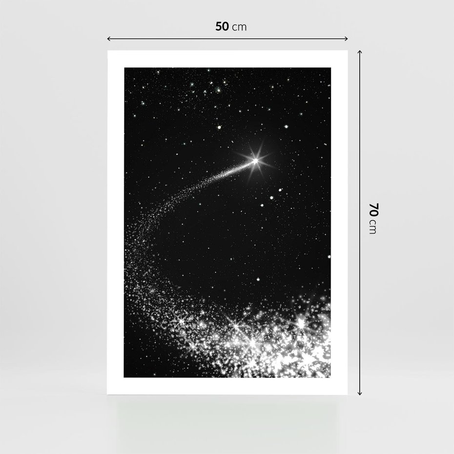 Plakat bez ramy 50x70 - Kometa wśród gwiazd - kometa, gwiazdy