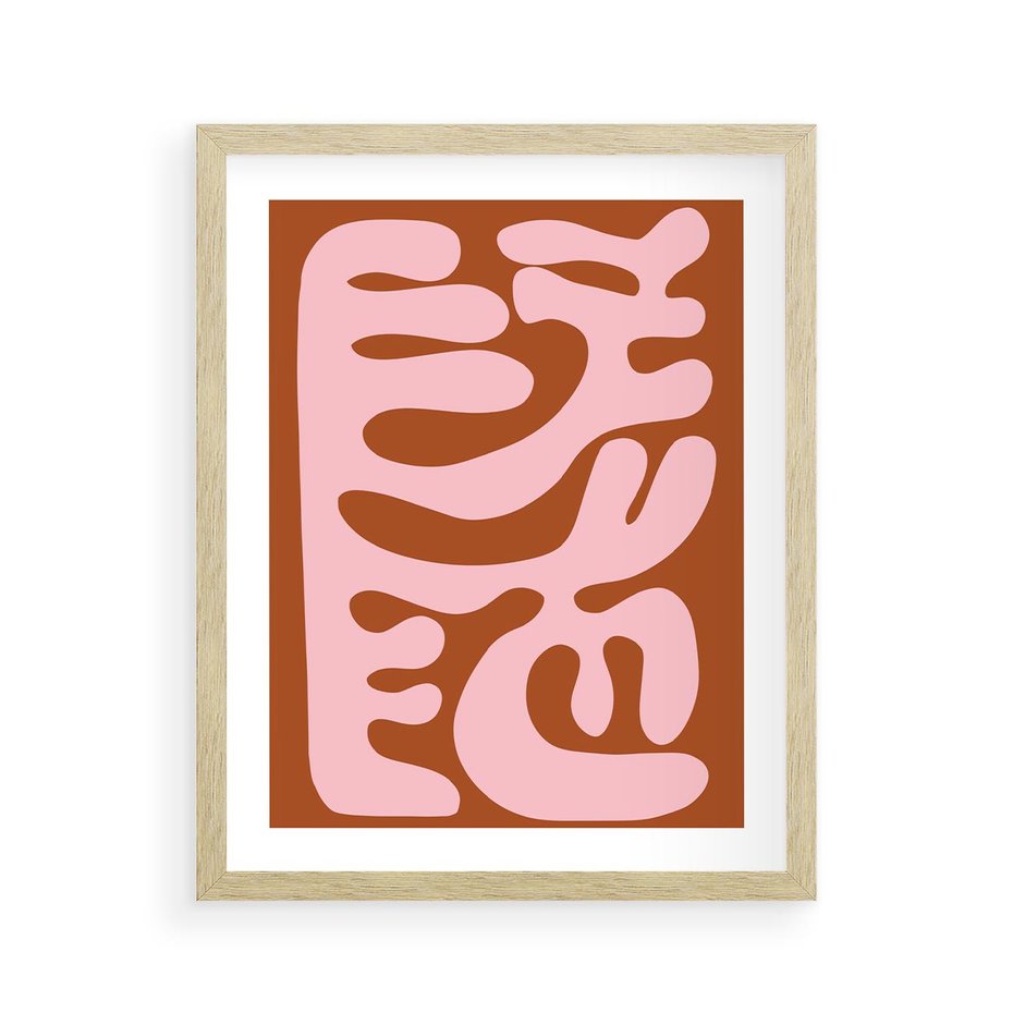 Plakat w ramie 40x50 - Migotliwe Boho Marzenia - abstrakcyjny obraz, plakat - rama drewno