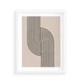 Plakat w ramie 40x50 - Puls Abstrakcji - abstrakcyjne linie, geometria - rama biała