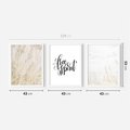 Zestaw obrazy w ramie 40x50 galeria - Wolność, minimalizm, typografia - rama biała