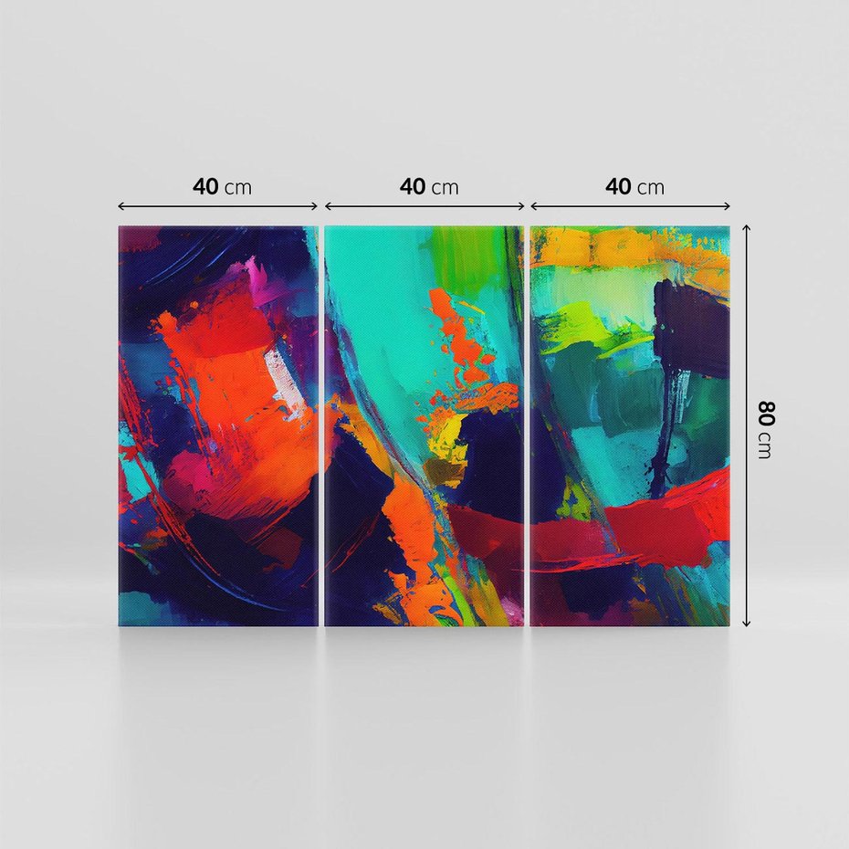 Obraz na płótnie 120x80 - Abstrakcyjne wizje czasu - żywe radosne kolory, plamy kolory