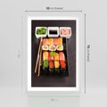 Plakat w ramie 50x70 - Kulinarne podróże do Japonii - sushi, japonia - rama biała
