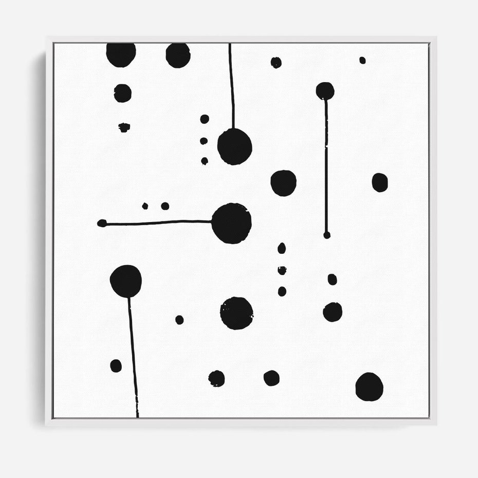 Obraz w ramie 80x80 - Złudne Odbicia - abstrakcja, minimalizm - rama biała