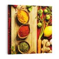 Obraz na płótnie 40x40 - Smakowy Zmysł - przyprawy, kuchnia