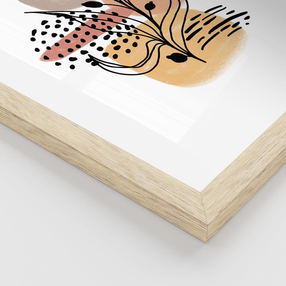 Plakat w ramie 40x50 - Rozkwitająca Innowacja - abstrakcja, sztuka nowoczesna - rama drewno