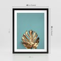 Plakat w ramie 40x50 - Piękno Natury - złote, liście - rama czarna