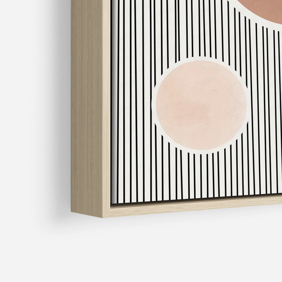 Obraz w ramie 80x120 - Rozplątane Granice - abstrakacyjna nowoczesna sztuka, koła okręgi - rama drewno