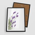 Plakat w ramie 50x70 - Delikatny Urok - lawenda, kwiaty - rama czarna