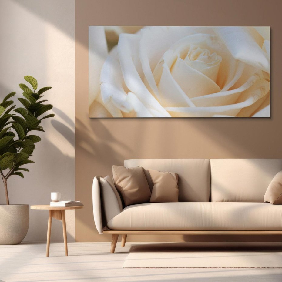 Obraz na płótnie 120x60 - Białe róże piękności - białe, róże