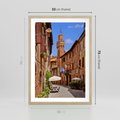 Plakat w ramie 50x70 - Urok włoskich uliczek - włoskie, uliczki - rama drewno