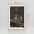 Plakat w ramie 50x70 - Magia miasta nocą - miasto, noc - rama drewno