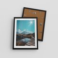 Plakat w ramie 30x40 - Inspirujący Pejzaż - ścieżka, górska - rama czarna