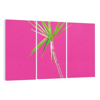 Obraz na płótnie 120x80 - Retro Stylizacja - palma, liście