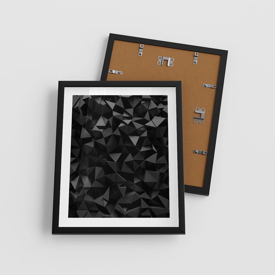 Plakat w ramie 40x50 - Geometryczna nowoczesność - geometryczne, nowoczesne - rama czarna