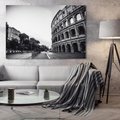 Obraz na płótnie 120x80 - Echa Historii - czarno biała fotografia, koloseum