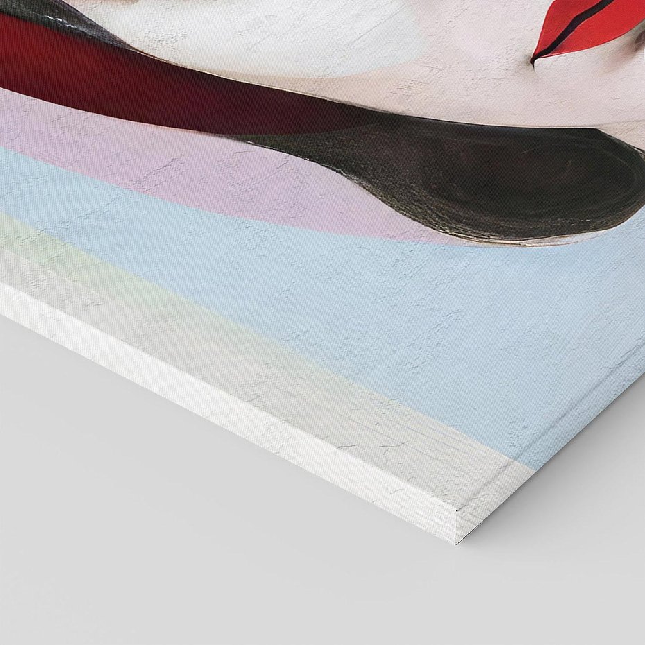 Obraz na płótnie 70x50 - Kolorowe Granice Form - abstrakcyjny obraz olejny, portret twarzy kobiety