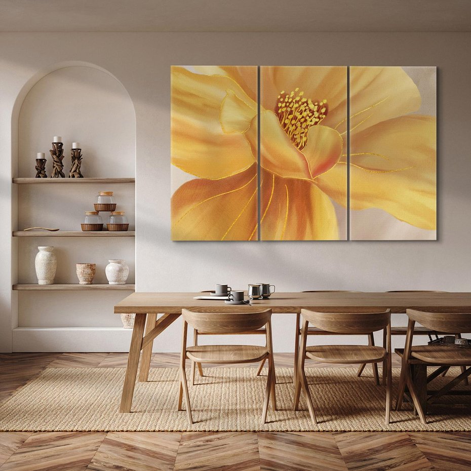 Obraz na płótnie 120x80 - Kwiaty malowane olejem - eksplozja kolorów - kwiaty, malowane