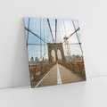 Obraz na płótnie 30x30 - Duch Manhattanu - most, Nowy Jork