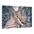 Obraz na płótnie 100x70 - Schody w skałach - Góry - schody, skały