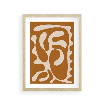 Plakat w ramie 40x50 - Wnętrza Akwarelowej Wyobraźni - abstrakcyjny obraz, plakat - rama drewno