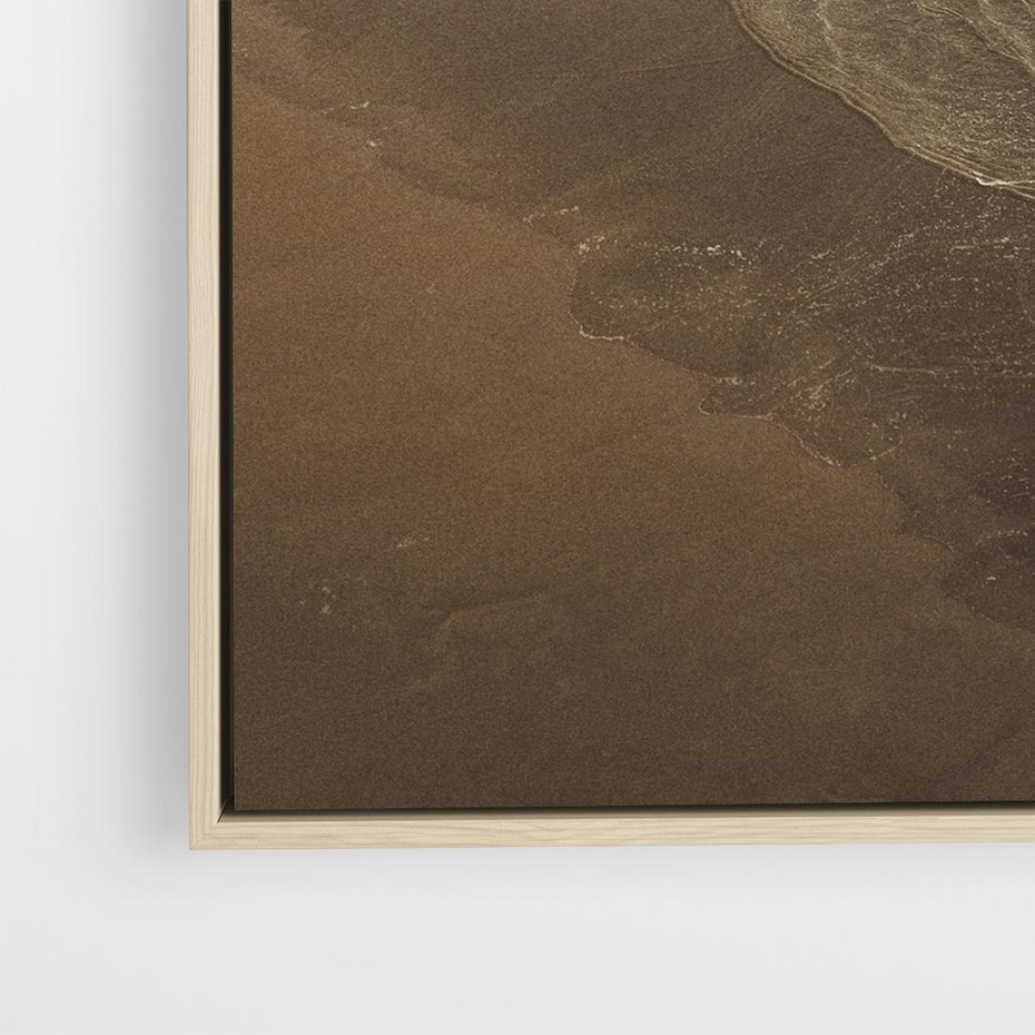 Obraz w ramie 50x50 - Spokój nad plażą - plaża, morze - rama drewno