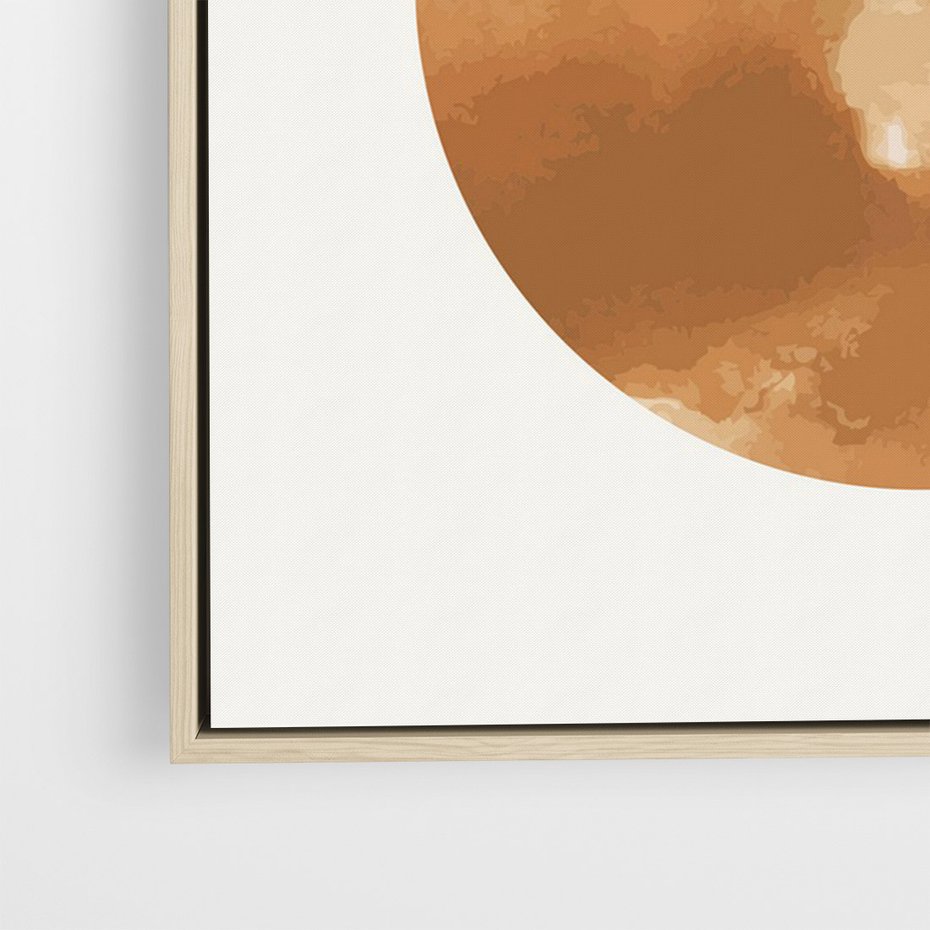 Obraz w ramie 80x120 - Taniec Okręgów - boho obraz, geometria - rama drewno